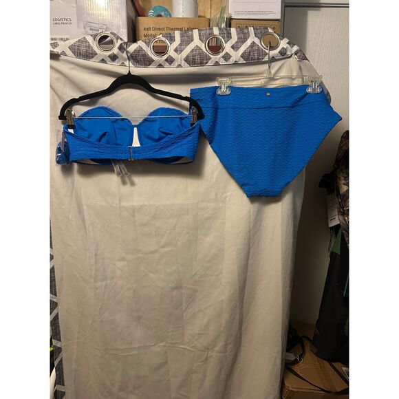 NWT Victoria Secret Twist Push-Up Bandeau Top Size 38D Matching Bottoms Size XXL - Picture 6 of 6